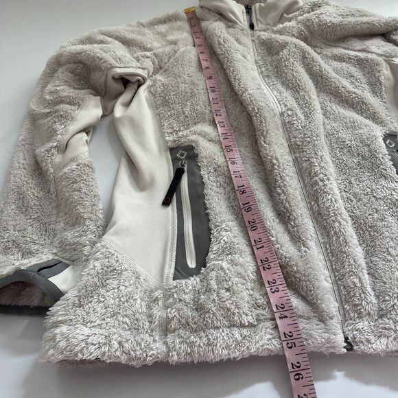 Adidas Jacket Super Trekking Fuzzy Sherpa Climawarm Neutral Outdoor Athleisure L - Picture 6 of 11